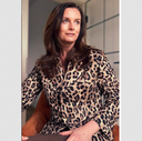 Breedtestretch Katoen Leopard