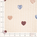 Matelassé Quilted Hearts paillet Ecru