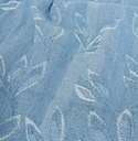 Jacquard Jeans Leaves Light Blue 