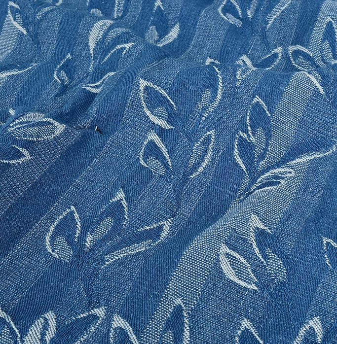 Jacquard Jeans Leaves Medium Blauw