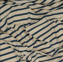 Jersey Katoen Yd Stripe Ecru/Navy