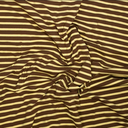 Jersey Katoen Yd Stripe Brown/Vanille