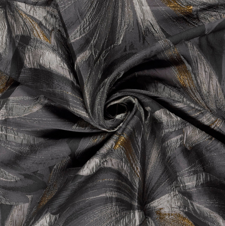 Jacquard Lamée Big Flower Grey