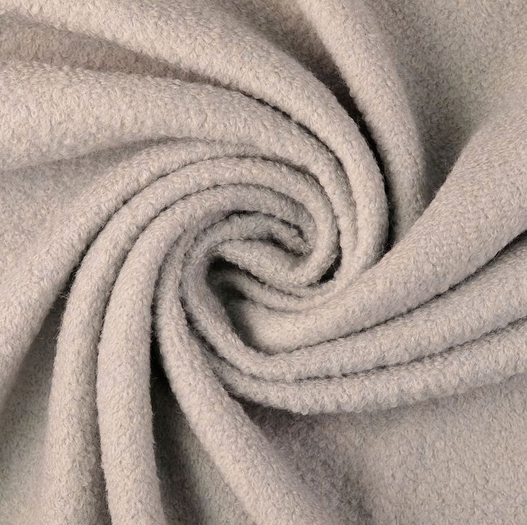 Mantelstof Wol/Polye. Light Grey