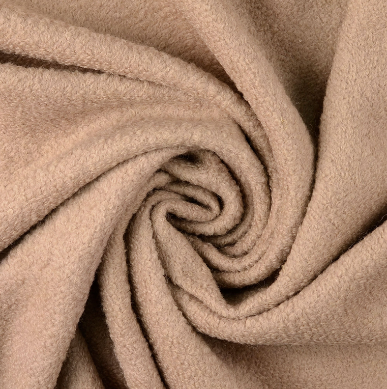 Mantelstof Wol/Polye. Beige