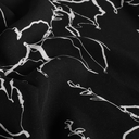 Viscose Twill Leaves Black/Off White