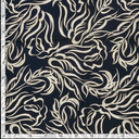 Viscose Twill Leaf Pattern Navy