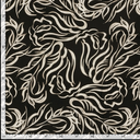 Viscose Twill Leaf Pattern BLack