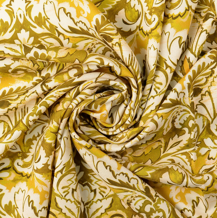 Viscose Crêpe Ornaments Yellowgreen