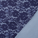 Viscose Satin Laceprint Marine