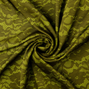Viscose Satin Laceprint Moss Green