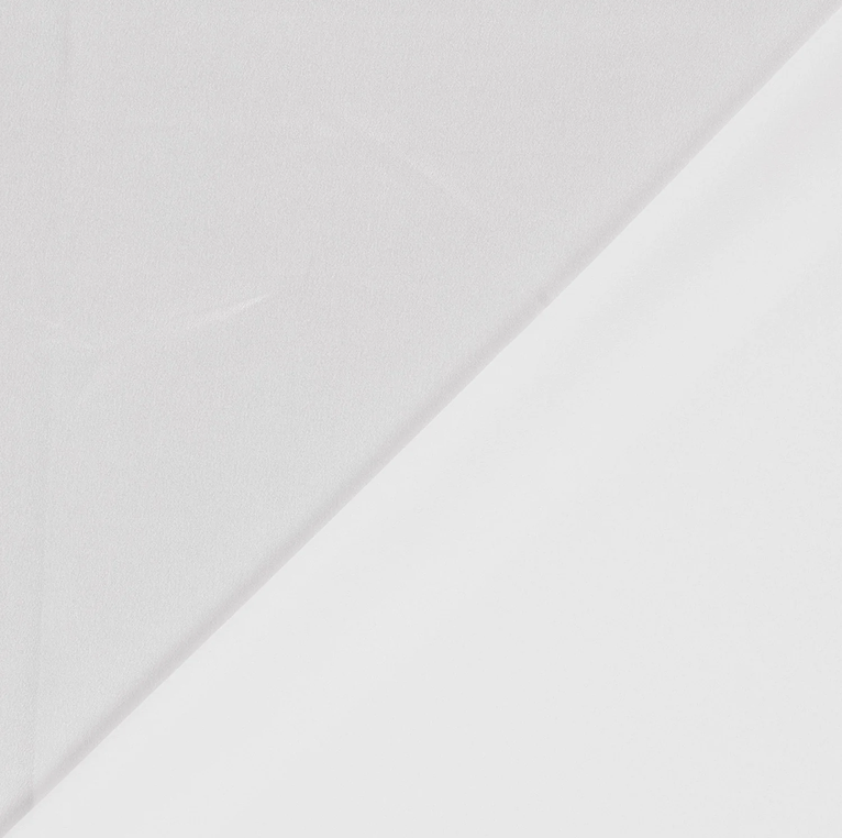 Crêpe Satin Réversible White