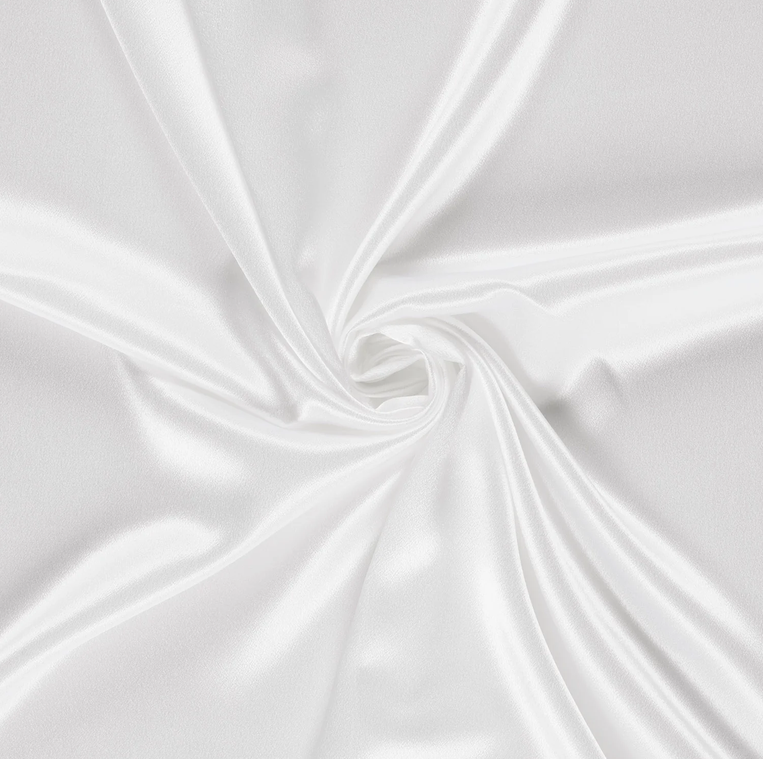 Crêpe Satin Réversible White