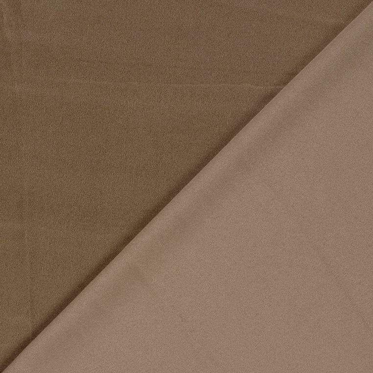Crêpe Satin Réversible Taupe