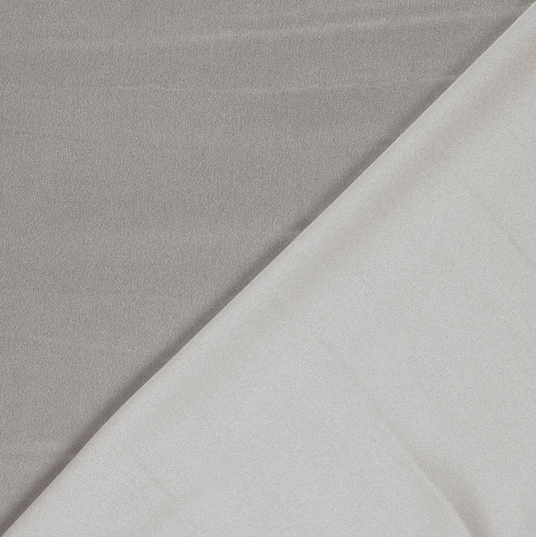 Crêpe Satin Réversible Light Grey