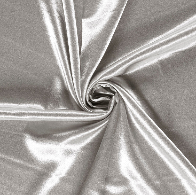 Crêpe Satin Réversible Light Grey