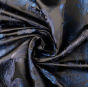 Jacquard Lurex Flowered Blue