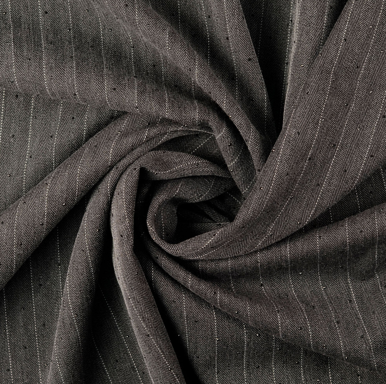 Stretch Chevron Dew Drop Grey