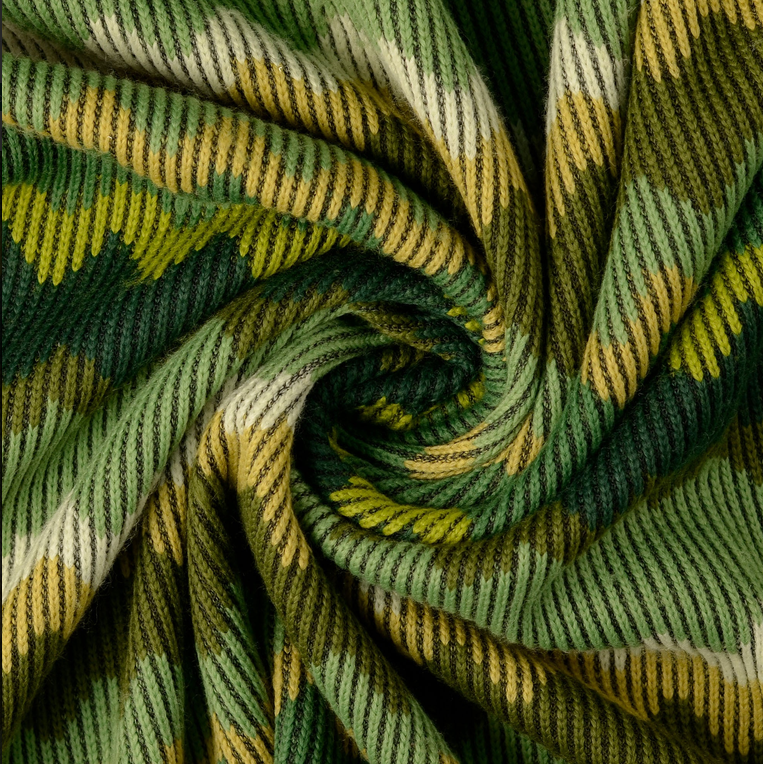 Dikke Jersey Zigzag Groen