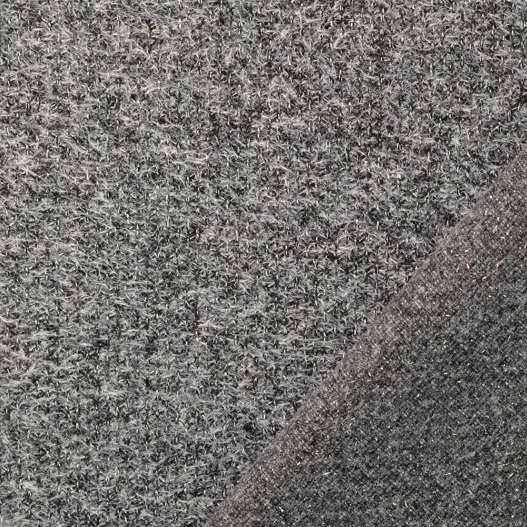 Mantelstof met Lurex Grey Melange