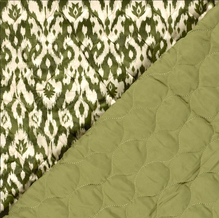 Matelassé Velvet Ecru/Olive