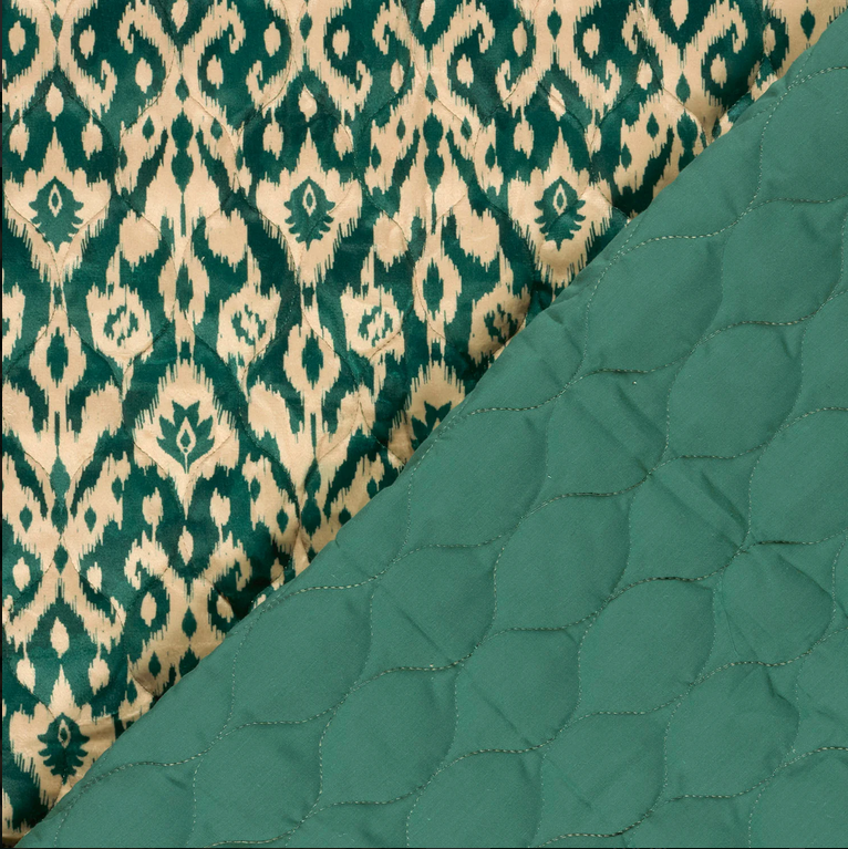 Matelassé Velvet Ecru/Petrol