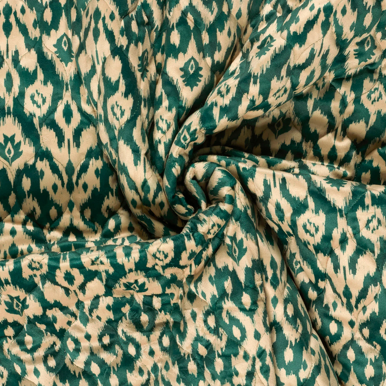Matelassé Velvet Ecru/Petrol
