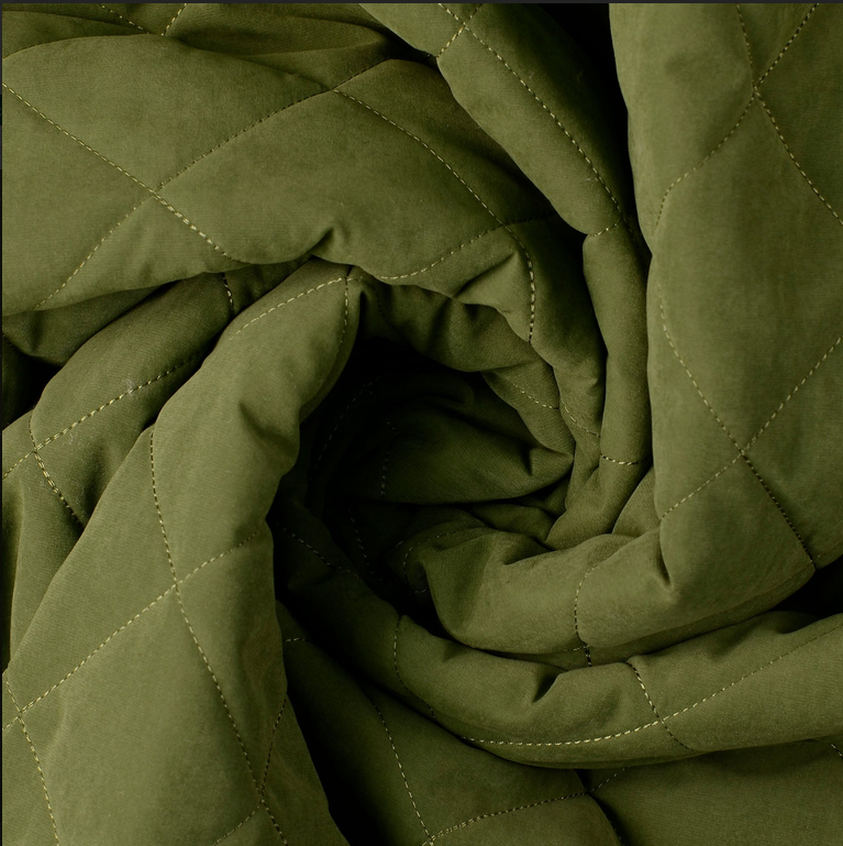 Matelassé Water Repellant / Teddy -  Olive