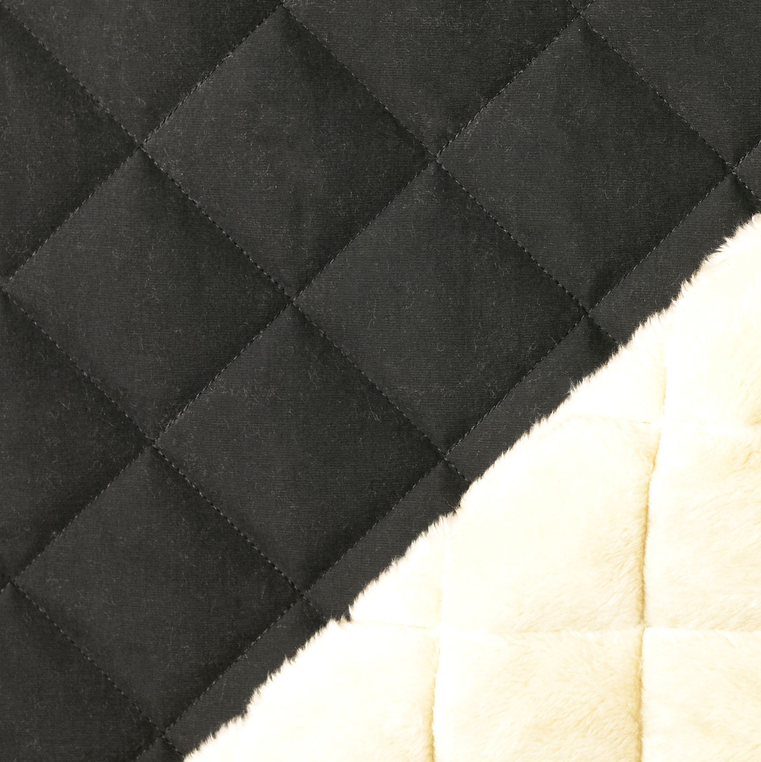 Matelassé Water Repellant / Teddy  - Black