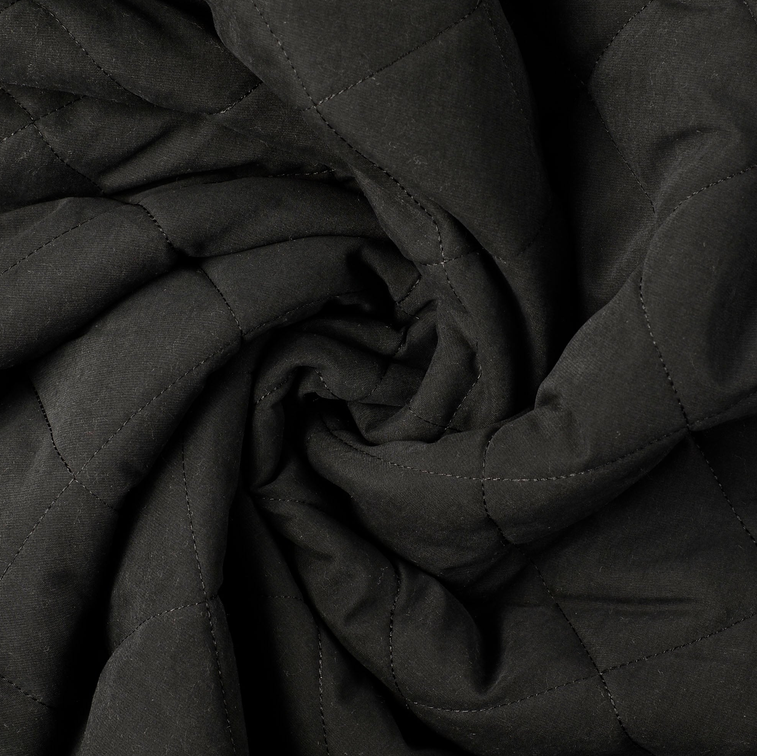 Matelassé Water Repellant / Teddy  - Black