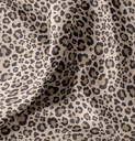 Katoen Print Leopard Charbon/Beige