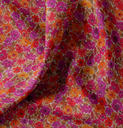 Katoen Digital Print Floraux Filena Fuchsia/Orange