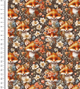 Jersey Digital Floral Fox Orange