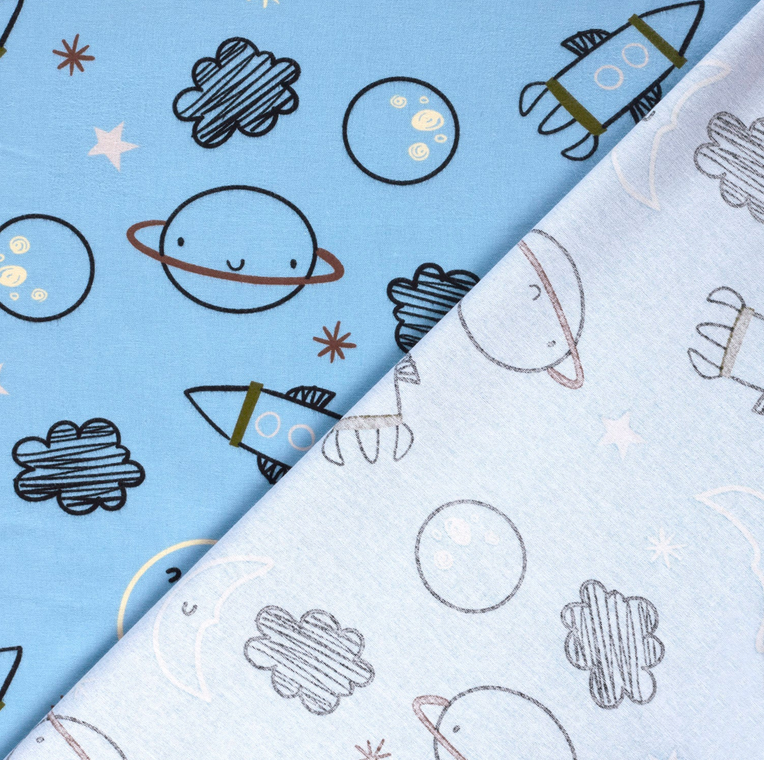 Flanel Space Blue