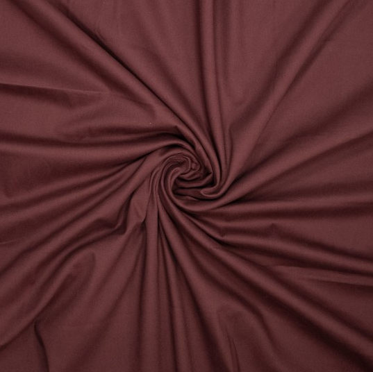 Katoen/Elasthane Peach Finish Donker Bordeaux