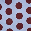 Cotton Satin Polka Dots Burgundy/Blue