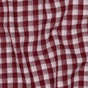 Double Gauze Yarn Dyed Checks Rose/Burgundy