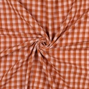 Double Gauze Yarn Dyed Checks Rust/Pink