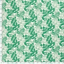 Linnen/viscose print bloemen groen