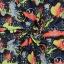 Jersey neon Graffiti melange indigo
