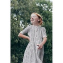 Double Gauze Little Flowerstripes White