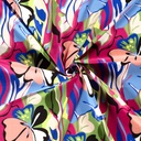 Viscose twill print abstract fuchsia