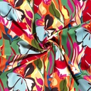 Viscose twill print abstract groen