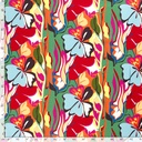 Viscose twill print abstract groen