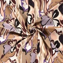 Viscose twill print abstract taupe