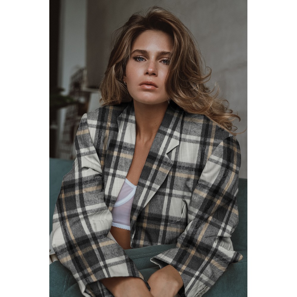 Brushed Check Grey