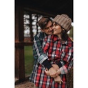 Brushed Yarn dyed Check Red