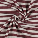 Jersey Rib Horizontal Stripe 1 cm Oud Bordeaux