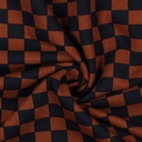 Jersey Waffle Check 17 cm. Brown
