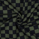 Jersey Waffle Check 17 cm. Army Green
